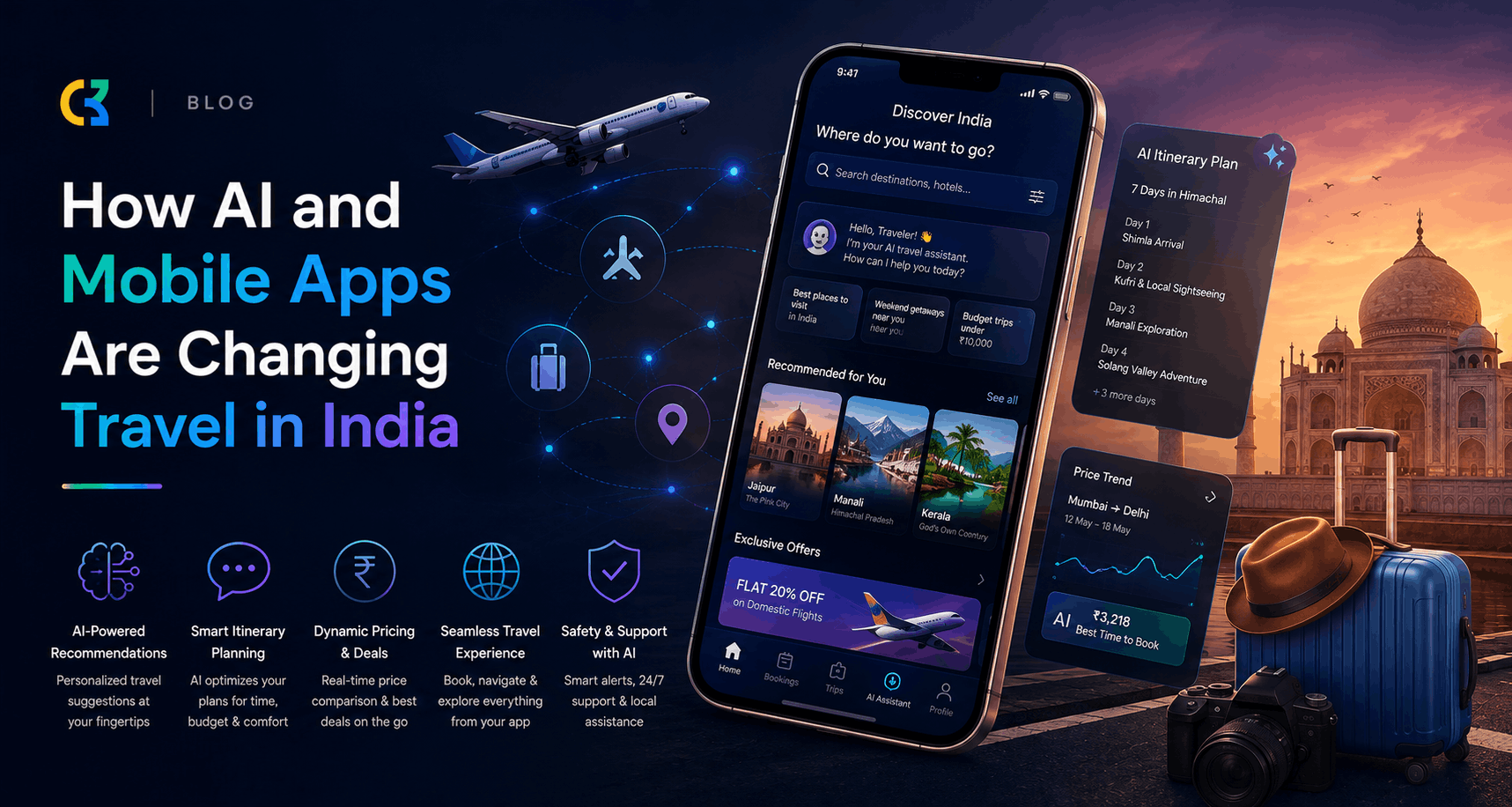 How AI and Mobile Apps Are Changing Travel in India 1 Codemites - Best AI Agency In India